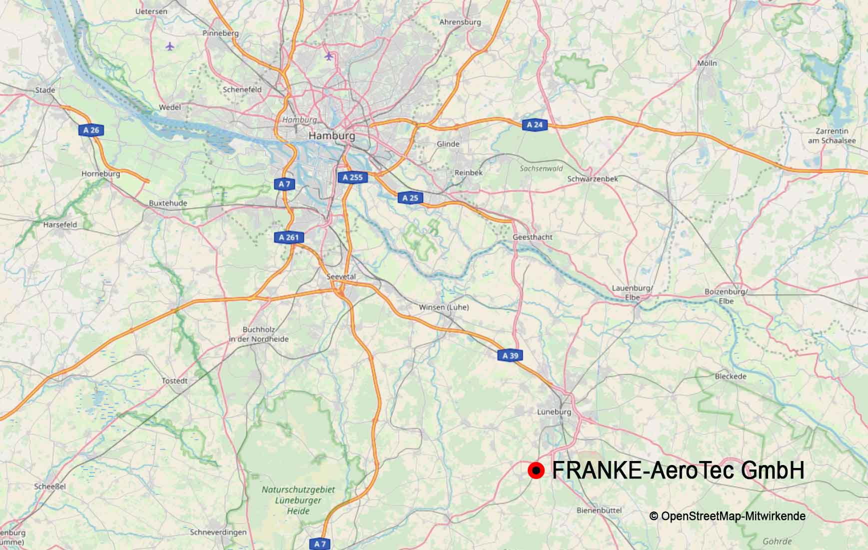 OpenStreetMap-Standort-Franke-Aerotec